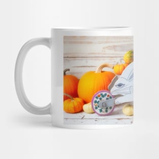 Rabbit Wheelbarrow With Pumpkins Mug